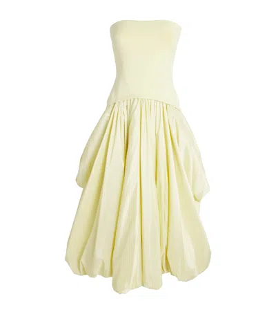 Simkhai Strapless Izzy Midi Dress In Yellow
