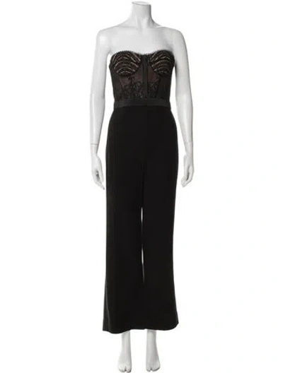 Pre-owned Simkhai Strapless Jumpsuit In Black