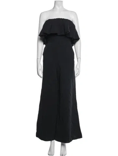 Pre-owned Simkhai Strapless Jumpsuit In Black