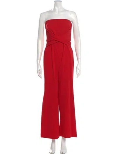 Pre-owned Simkhai Strapless Jumpsuit In Red