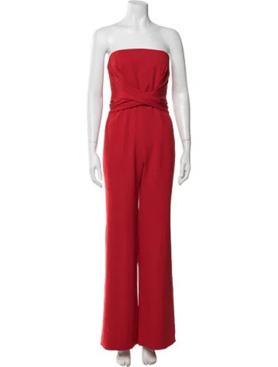 Pre-owned Simkhai Strapless Jumpsuit In Red
