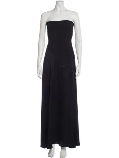 Pre-owned Simkhai Strapless Long Dress In Black