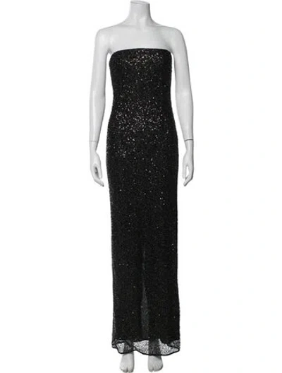 Pre-owned Simkhai Strapless Long Dress In Black