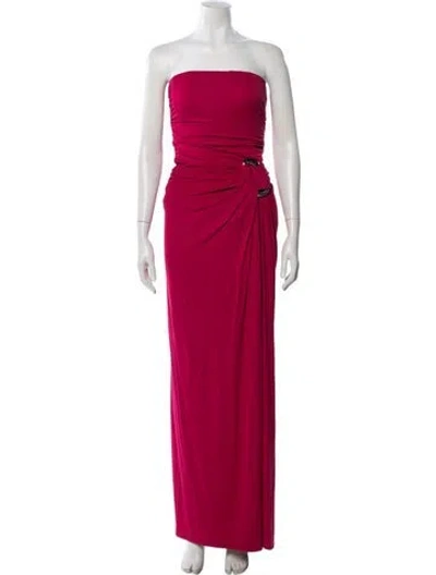 Pre-owned Simkhai Strapless Long Dress In Pink