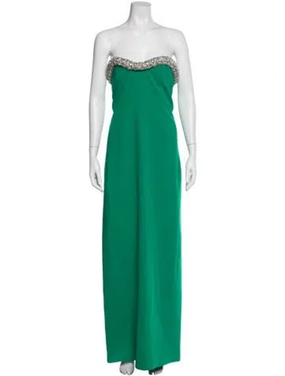 Pre-owned Simkhai Strapless Long Dress W/ Tags In Green