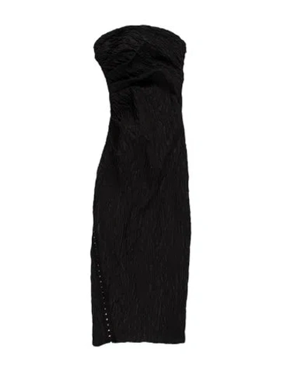 Pre-owned Simkhai Strapless Midi Length Dress In Black