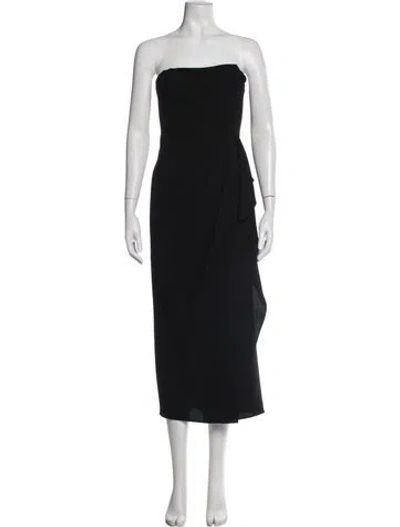Pre-owned Simkhai Strapless Midi Length Dress W/ Tags In Black