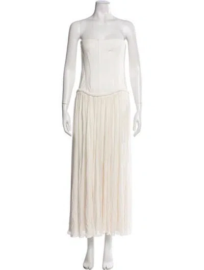 Pre-owned Simkhai Strapless Midi Length Dress W/ Tags In Neutral
