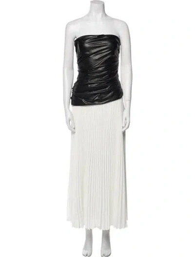 Pre-owned Simkhai Strapless Midi Length Dress In White