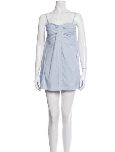 Pre-owned Simkhai Strapless Mini Dress In Blue