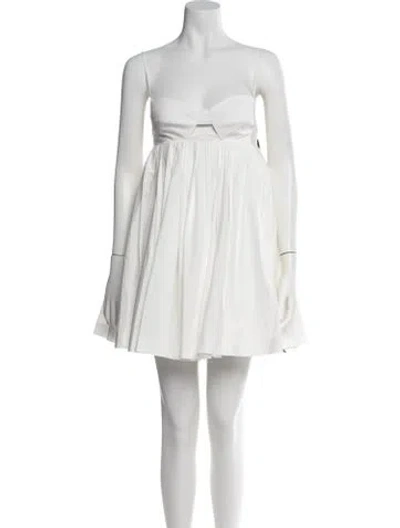 Pre-owned Simkhai Strapless Mini Dress In Neutral