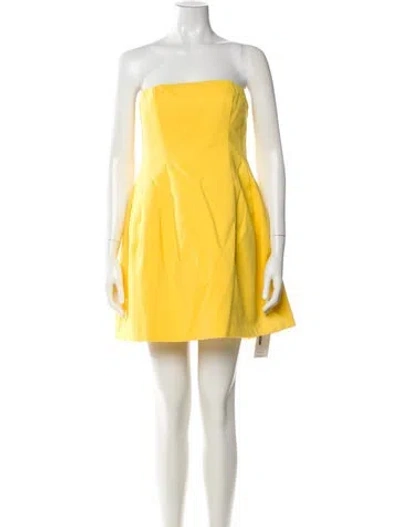 Pre-owned Simkhai Strapless Mini Dress W/ Tags In Yellow