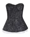 Simkhai Women's Zander Jacquard Bustier Top In Black In Black