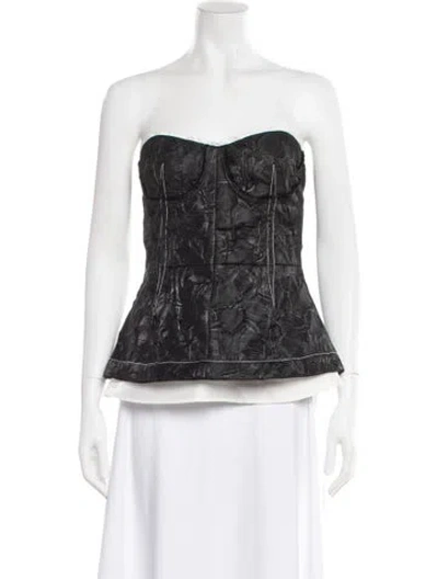 Pre-owned Simkhai Strapless Top In Black