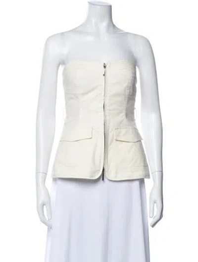 Pre-owned Simkhai Strapless Top In Neutral