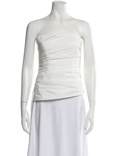 Pre-owned Simkhai Strapless Top In White