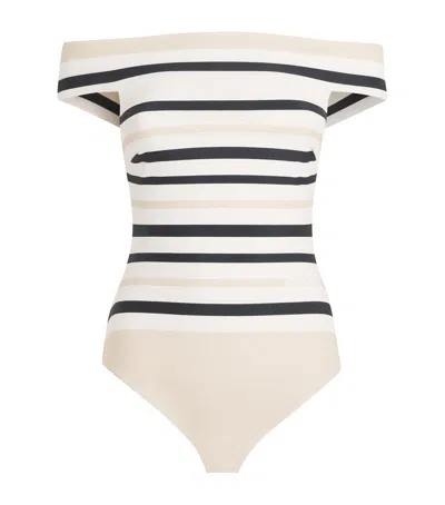 SIMKHAI STRIPE WALKER SWIMSUIT