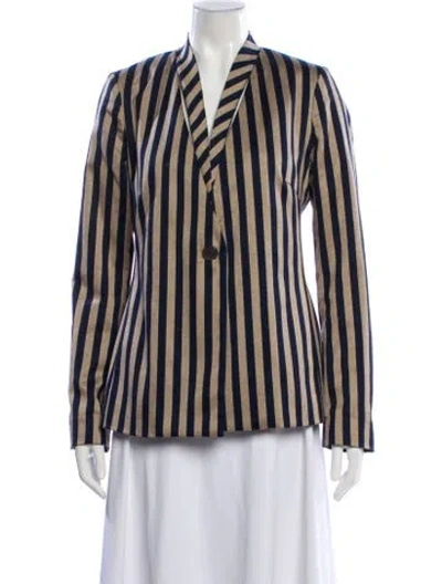 Pre-owned Simkhai Striped Blazer W/ Tags In Blue