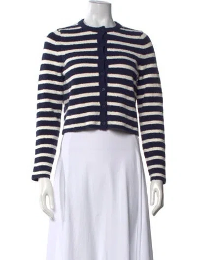 Pre-owned Simkhai Striped Crew Neck Sweater In Blue
