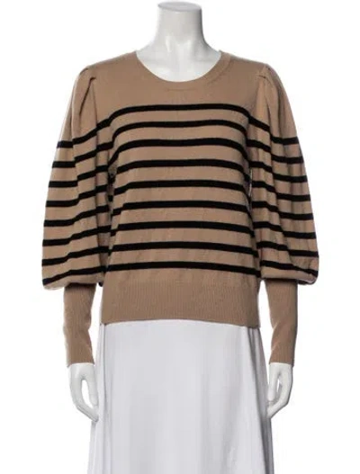 Pre-owned Simkhai Striped Crew Neck Sweatshirt In Neutral