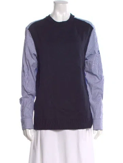 Pre-owned Simkhai Striped Crew Neck Top In Purple