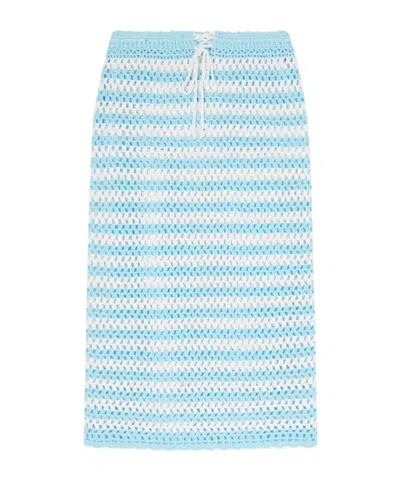 Simkhai Striped Crochet Skirt In Multi