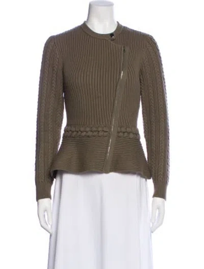 Pre-owned Simkhai Striped Evening Jacket In Green