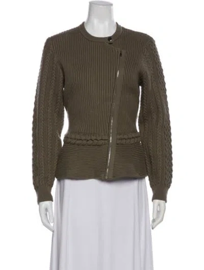 Pre-owned Simkhai Striped Jacket In Green