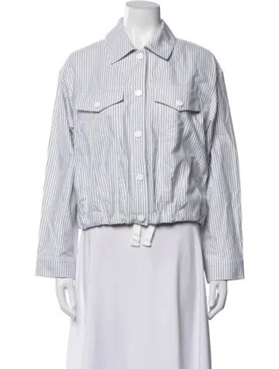 Pre-owned Simkhai Striped Jacket In White