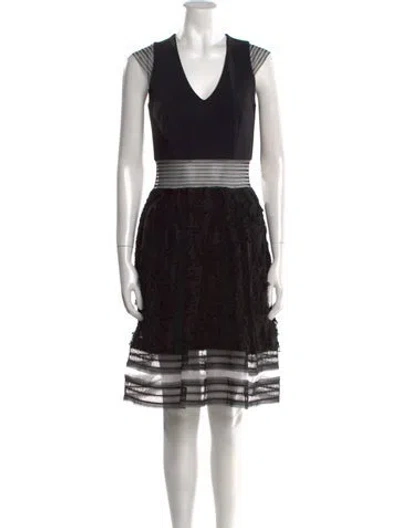 Pre-owned Simkhai Striped Knee-length Dress In Black