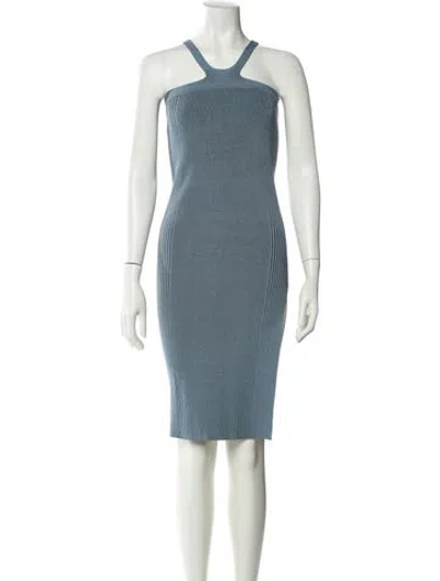 Pre-owned Simkhai Striped Knee-length Dress In Blue