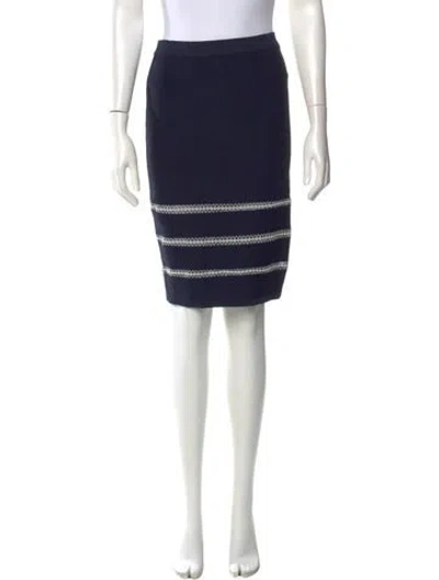 Pre-owned Simkhai Striped Knee-length Skirt In Blue