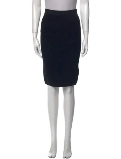 Pre-owned Simkhai Striped Knee-length Skirt W/ Tags In Black