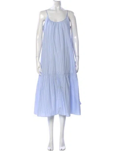 Pre-owned Simkhai Striped Long Dress In Blue