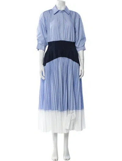 Pre-owned Simkhai Striped Long Dress In Blue