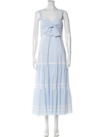 Pre-owned Simkhai Striped Long Dress In Blue