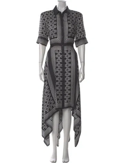 Pre-owned Simkhai Striped Long Dress In Gray