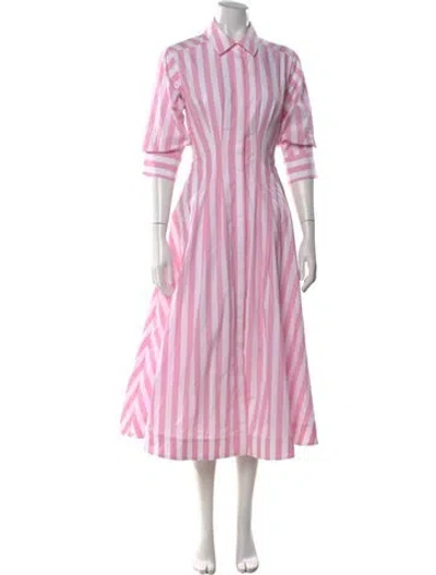 Pre-owned Simkhai Striped Long Dress In Pink