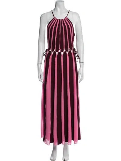 Pre-owned Simkhai Striped Long Dress In Pink