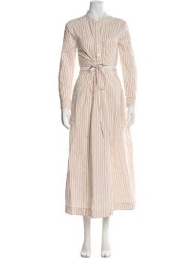 Pre-owned Simkhai Striped Long Dress W/ Tags In Neutral