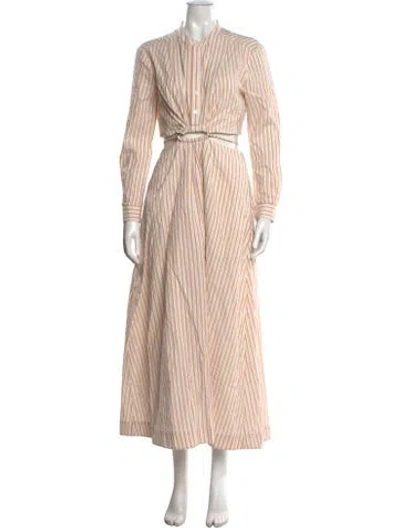 Pre-owned Simkhai Striped Long Dress W/ Tags In Neutral