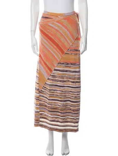 Pre-owned Simkhai Striped Long Skirt In Multicolor