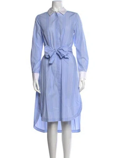 Pre-owned Simkhai Striped Midi Length Dress In Blue