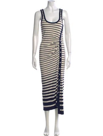 Pre-owned Simkhai Striped Midi Length Dress In Neutral