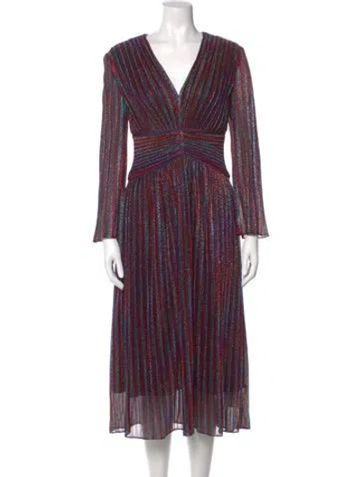 Pre-owned Simkhai Striped Midi Length Dress In Pink