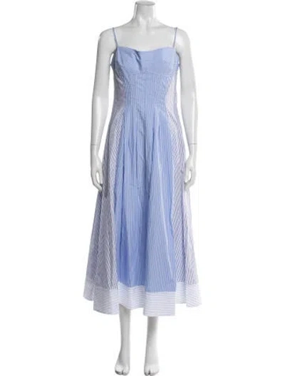 Pre-owned Simkhai Striped Midi Length Dress W/ Tags In Blue