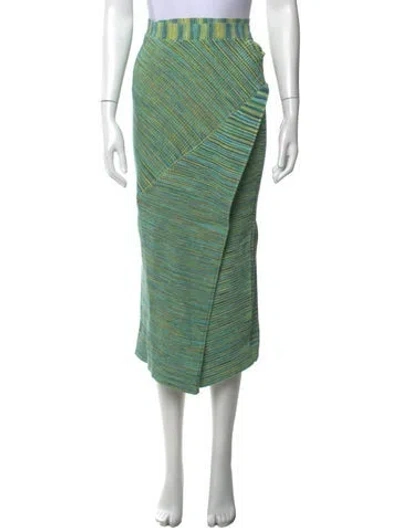 Pre-owned Simkhai Striped Midi Length Skirt In Blue