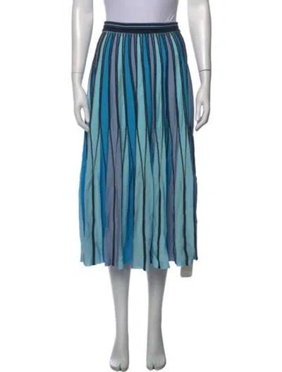 Pre-owned Simkhai Striped Midi Length Skirt In Blue