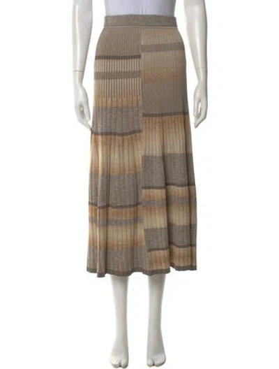 Pre-owned Simkhai Striped Midi Length Skirt In Neutral