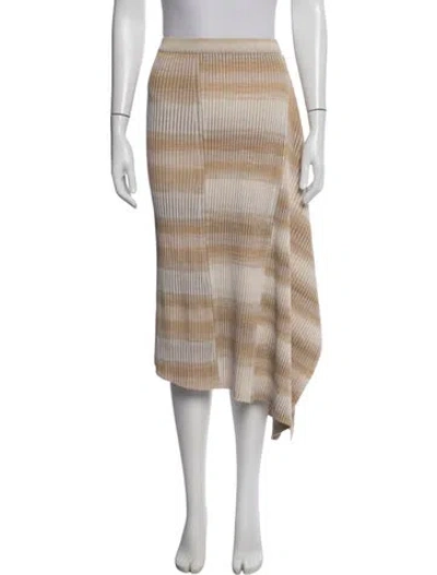 Pre-owned Simkhai Striped Midi Length Skirt In Neutral